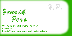 henrik pers business card